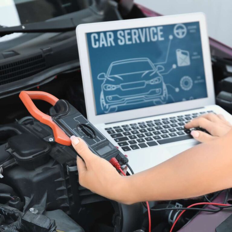 auto wordt nagekeken